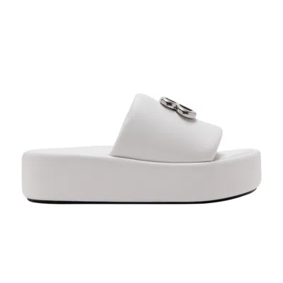 Pre-owned Balenciaga Wmns Rise Slide 'white Silver' | Women's Size 38