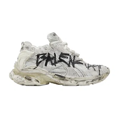 Pre-owned Balenciaga Wmns Runner Sneaker 'graffiti - White Black' | Women's Size 38