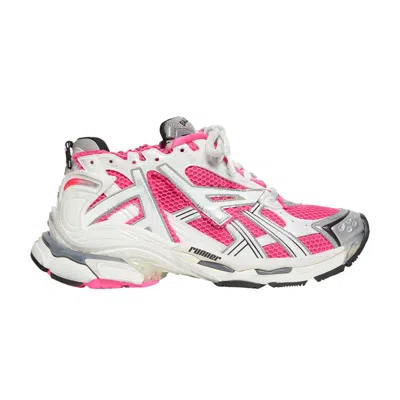 Pre-owned Balenciaga Wmns Runner Sneaker 'white Neon Pink' | Women's Size 38