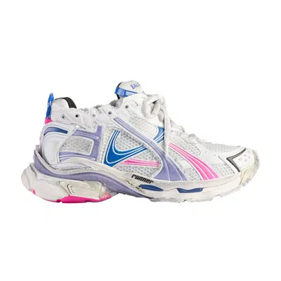 Pre-owned Balenciaga Wmns Runner Sneaker 'worn-out - White Lilac Neon Pink' | Women's Size 41