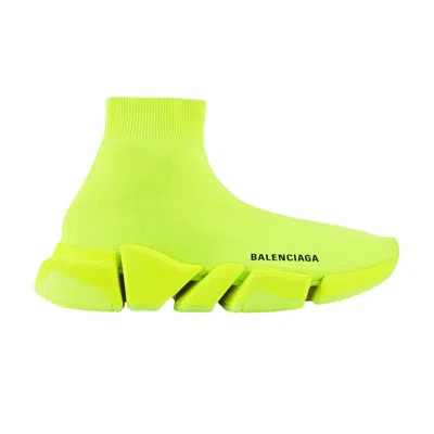 Pre-owned Balenciaga Wmns Speed 2 Trainer Knit 'fluo Yellow' | Women's Size 38
