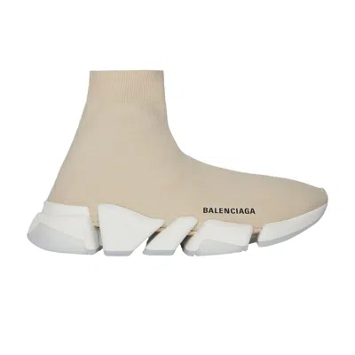 Pre-owned Balenciaga Wmns Speed 2.0 Sneaker 'light Beige' | Tan | Women's Size 38