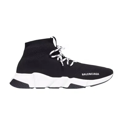 Pre-owned Balenciaga Wmns Speed Lace Up Sneaker 'black White' | Women's Size 39