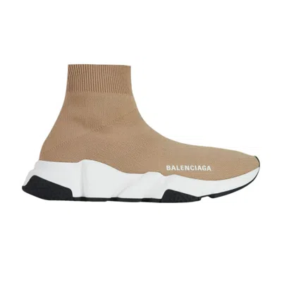 Pre-owned Balenciaga Wmns Speed Sneaker 'beige' | Brown | Women's Size 37