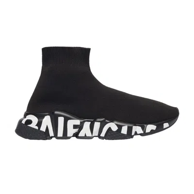 Pre-owned Balenciaga Wmns Speed Sneaker 'midsole Graffiti - Black White' | Women's Size 38