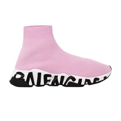 Pre-owned Balenciaga Wmns Speed Trainer 'midsole Graffiti - Light Pink' | Women's Size 42