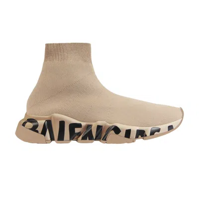 Pre-owned Balenciaga Wmns Speed Trainer 'midsole Logo - Beige' | Brown | Women's Size 38