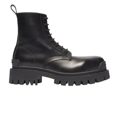 Pre-owned Balenciaga Wmns Strike Lace-up Boot 'black' | Women's Size 39.5