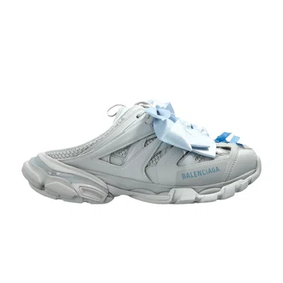 Pre-owned Balenciaga Wmns Track Mule 'grey Light Blue' | Women's Size 40 In Gray