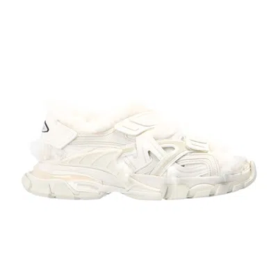 Pre-owned Balenciaga Wmns Track Sandal 'beige Fur' | White | Women's Size 36