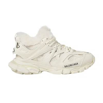 Pre-owned Balenciaga Wmns Track Trainer 'fake Fur - Egg Shell' | Cream | Women's Size 41 In White