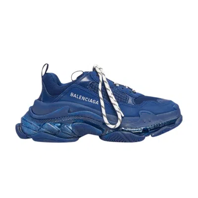 Pre-owned Balenciaga Wmns Triple S 'clear Sole - Navy' | Blue | Women's Size 36