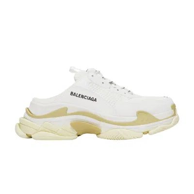 Pre-owned Balenciaga Wmns Triple S Mule 'white Beige' | Women's Size 36