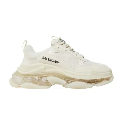 Pre-owned Balenciaga Wmns Triple S Sneaker 'clear Sole - Eggshell' | Cream | Women's Size 39