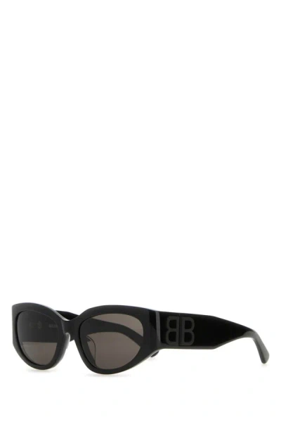Balenciaga Woman Black Acetate Sunglasses