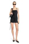 Balenciaga Women Black Stretch Nylon Mini Dress In Black