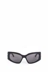 Balenciaga Grey Rectangular Ladies Sunglasses Bb0321s 001 57 In Black