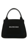 Balenciaga Women's Fabric Navy Cabas Xs Handbag In Black