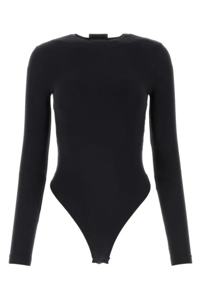 Balenciaga Woman Black Jersey Outside Loop Bodysuit
