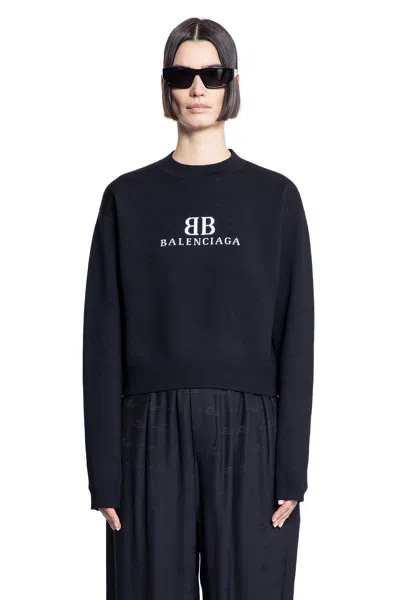 Balenciaga Woman Black Knitwear