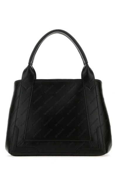 BALENCIAGA BALENCIAGA WOMEN BLACK LEATHER CABAS HANDBAG