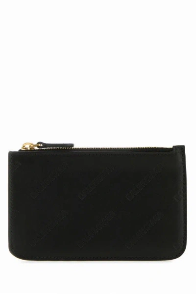 BALENCIAGA BALENCIAGA WOMAN BLACK LEATHER CARD HOLDER