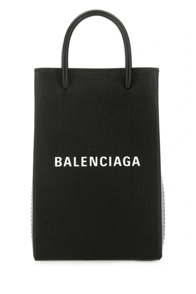 Balenciaga Black Leather Phone Case