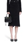 Balenciaga Shimmer Tweed Pencil Skirt In Black