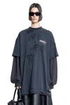 Balenciaga Women Political Campaign Cotton T-shirt In Black