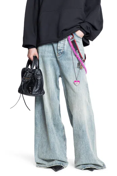 BALENCIAGA CHARMS BAGGY PANTS IN COTTON DENIM