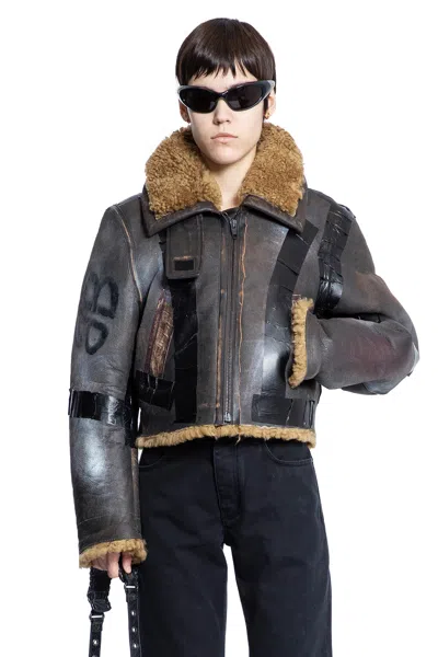 Balenciaga Woman Brown Jackets