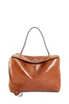 Balenciaga Medium Rodeo Leather Top Handle Bag In Brown
