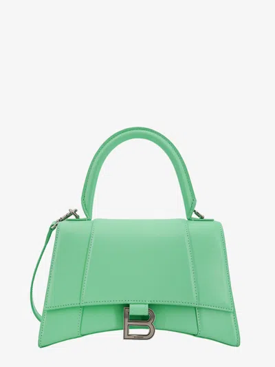 BALENCIAGA BALENCIAGA WOMAN HOURGLASS WOMAN GREEN HANDBAGS