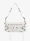 BALENCIAGA BALENCIAGA WOMAN LE CAGOLE WOMAN WHITE SHOULDER BAGS