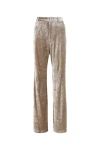 Balenciaga Velvet Wide Leg Trousers In Multicolor