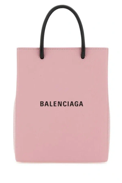 BALENCIAGA BALENCIAGA WOMAN PASTEL PINK LEATHER PHONE CASE