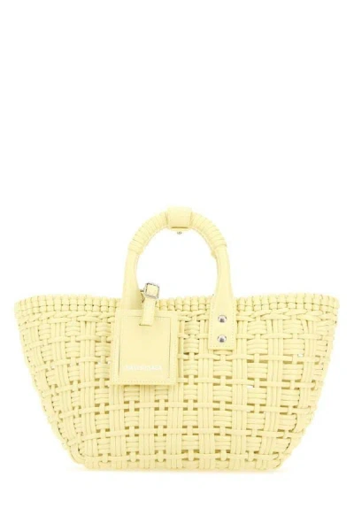 Balenciaga Woman Pastel Yellow Synthetic Leather Bistro Xs Handbag