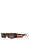 Balenciaga Printed Acetate Max Rectangle Sunglasses In Multicolor