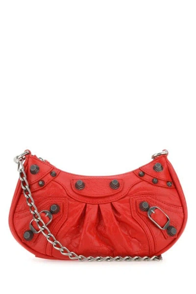 Balenciaga Woman Red Leather Le Cagole Mini Handbag