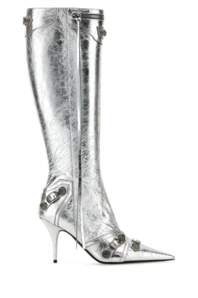 Balenciaga Woman Silver Boots