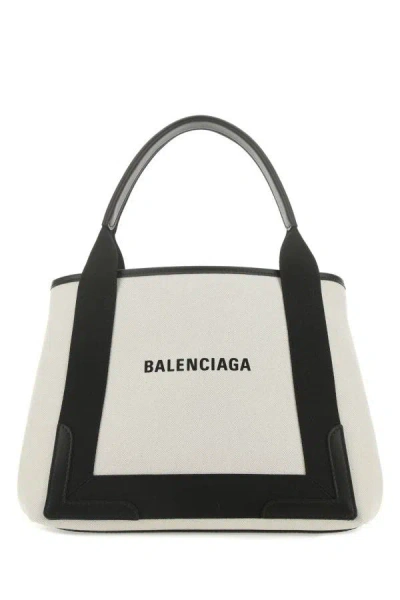 Balenciaga Woman Two-tone Canvas Handbag In Multicolor