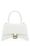 Balenciaga Hourglass Xs Top Handle Bag In White