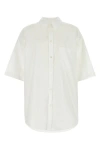 Balenciaga Women's Poplin Oversize Shirt In White