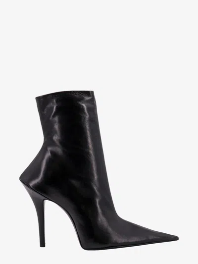 Balenciaga Witch 110 Leather Ankle Boots In Black