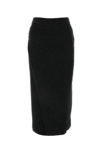 Balenciaga Woman Wrap Skirt In Grey