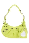 Balenciaga Women Yellow Nappa Leather Le Cagole Xs Shoulder Bag In Yellow