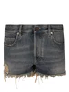 Balenciaga Women's 100% Cotton Comfortable Shorts In Blue Rust