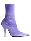 Balenciaga Knife 110mm Ankle Boots In Lilac