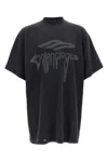 Balenciaga Logo T-shirt In Black