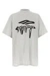 Balenciaga Grey 3b Liquefied Oversized T-shirt In Gray